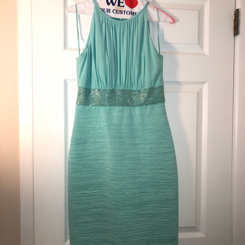 AQUA BLUE COCKTAIL DRESS